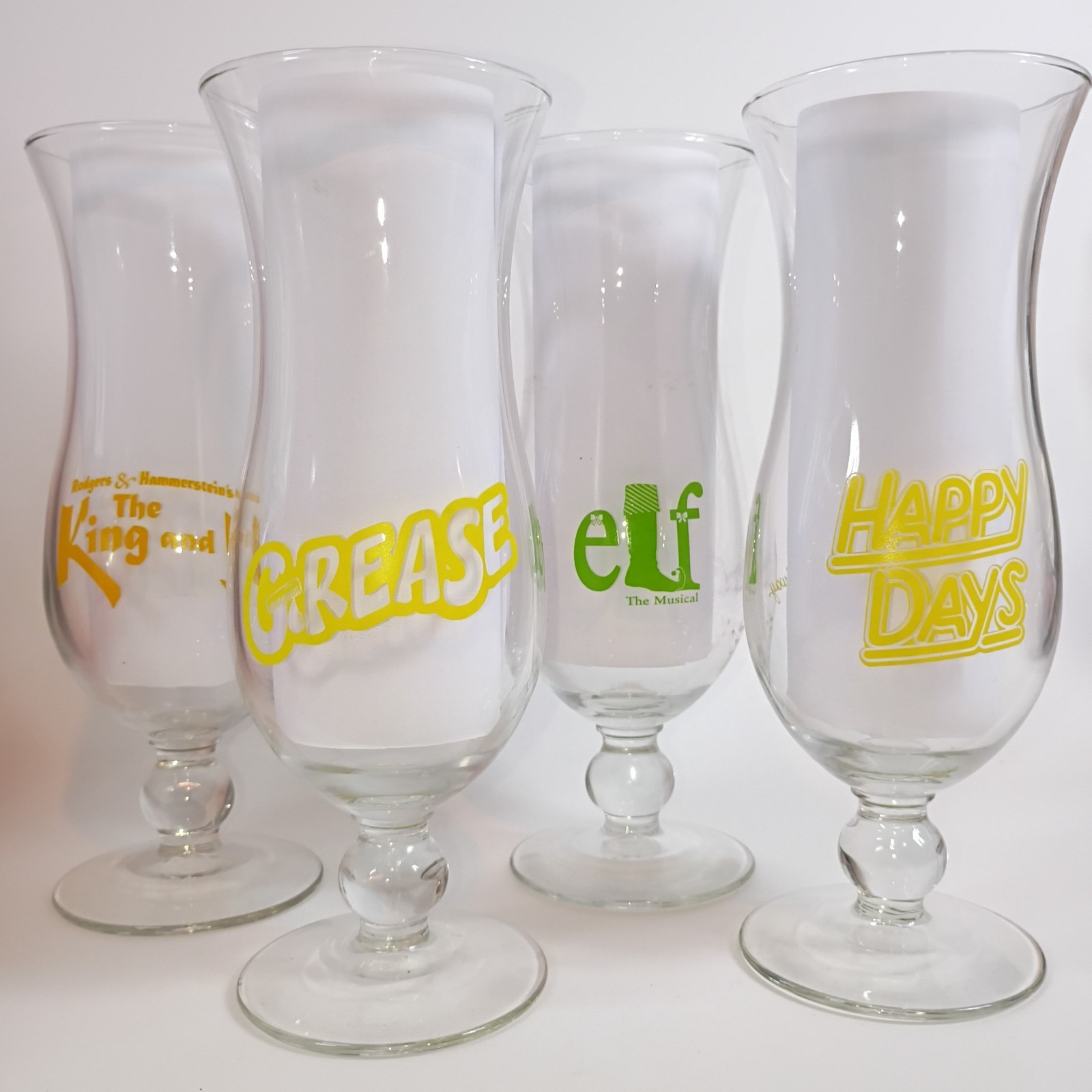 4 La Comedia Dinner Theatre Glasses Grease, Happy Days, Elf, King & I - Broadway