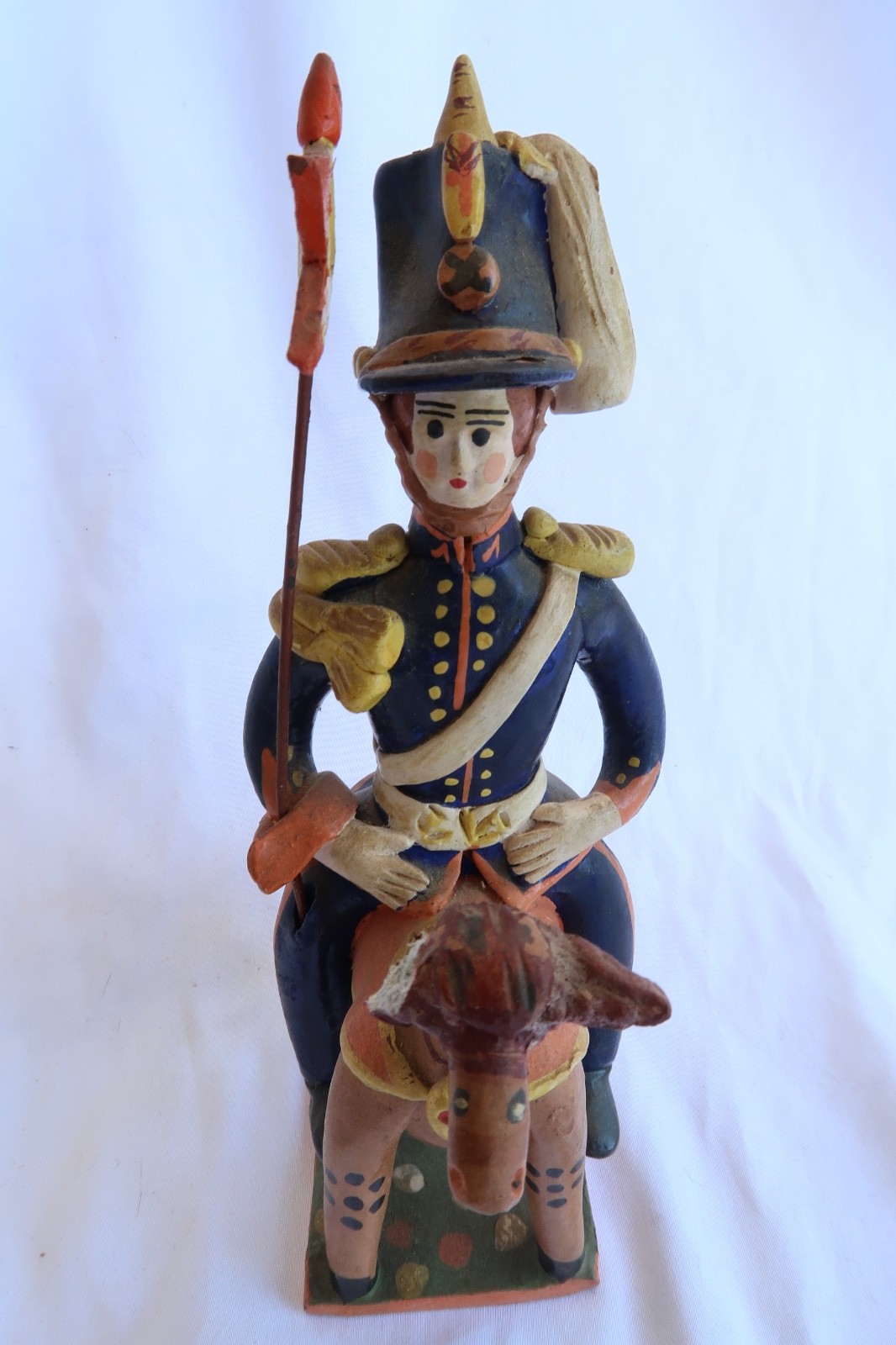 Estremoz Vintage Portugal Boneco Terracotta Soldier Horseback UNESCO Folk Art