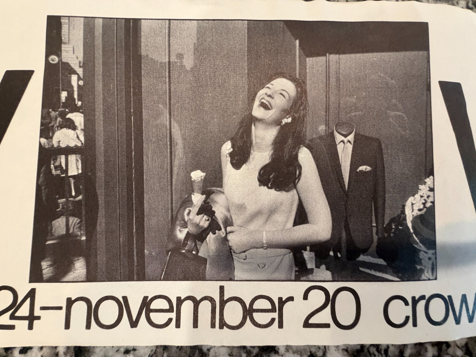 Vintage 1970's Gary Winogrand Photographer Show Flyer - Unusual Banner Format