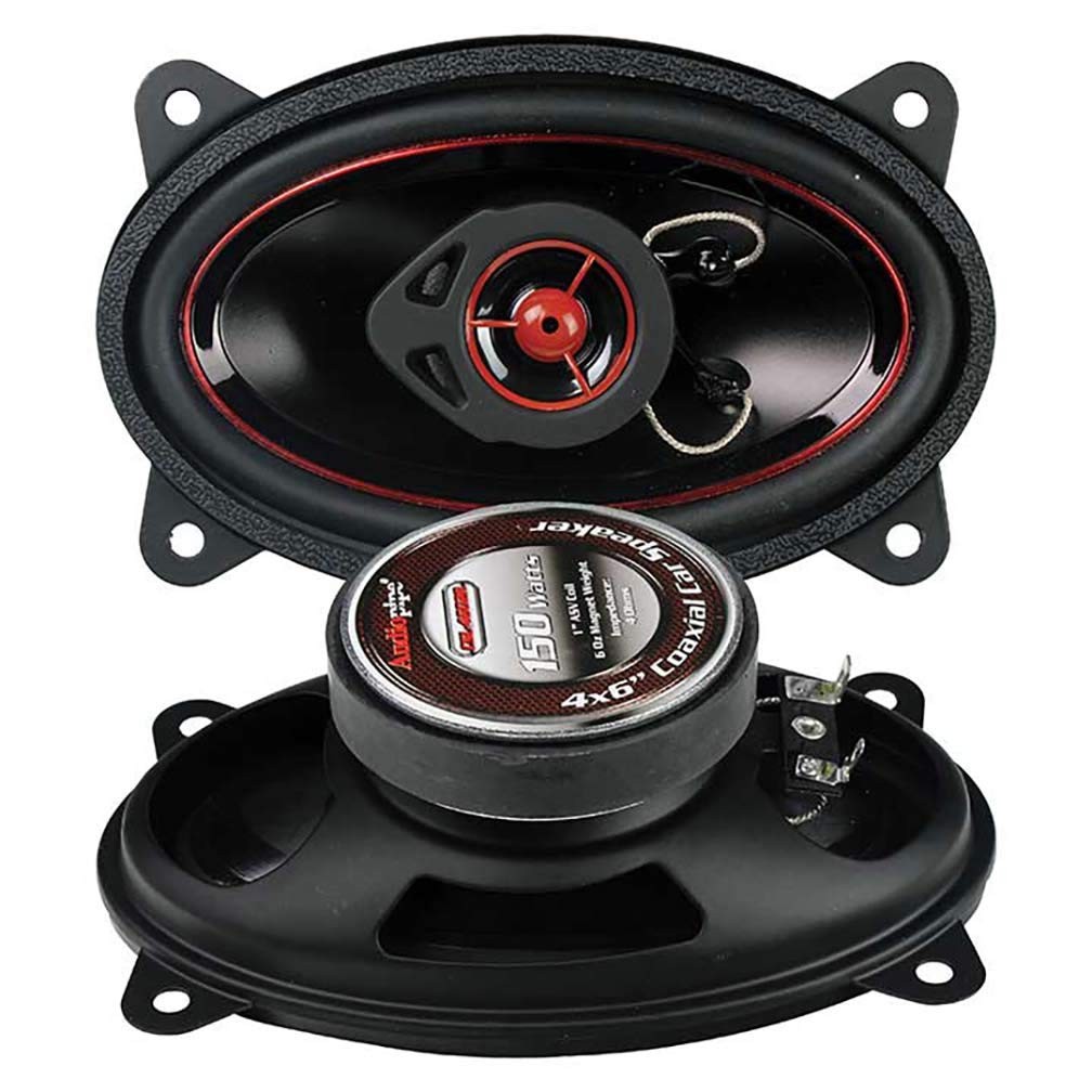 Audiopipe Redline Speaker 4X6 2-Way (Pair) 150 Watt Polypropylene Cone