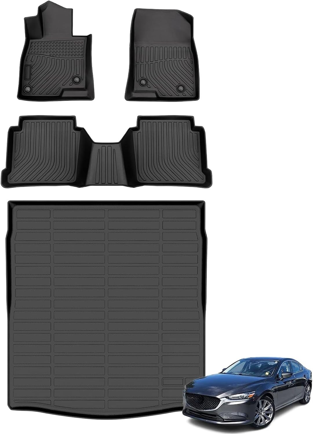 All Weather Car Floor Mats & Cargo Liner Set Fit for Mazda 6 2014-2021 Floor Lin