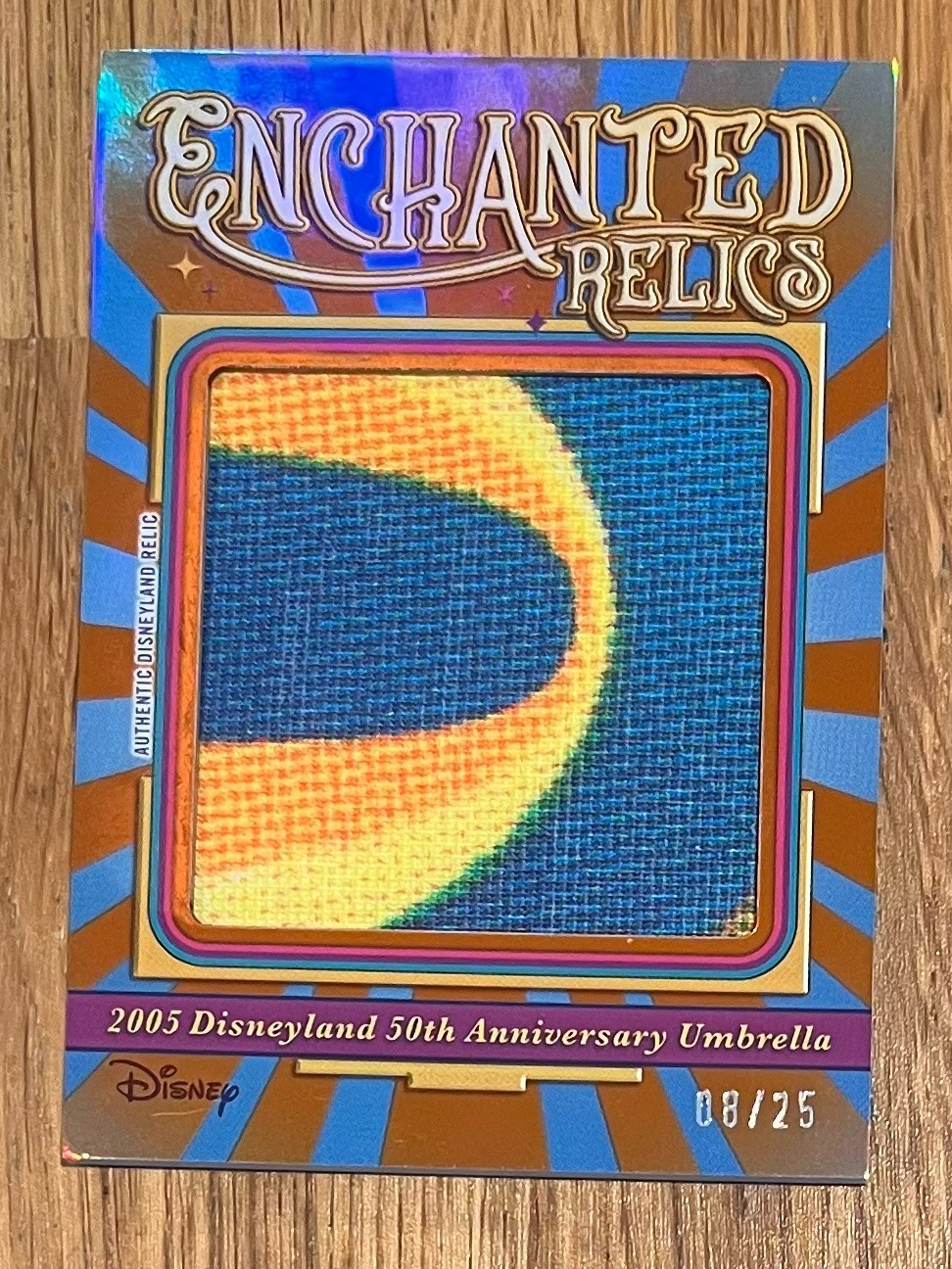 2025 Topps Disneyland 70th Anniversary Enchanted Relic | 2005 50th Umbrella 8/25 2025 Topps Disneyland 70th Anniversary Enchanted Relic | 2005 50th Umbrella 8/25