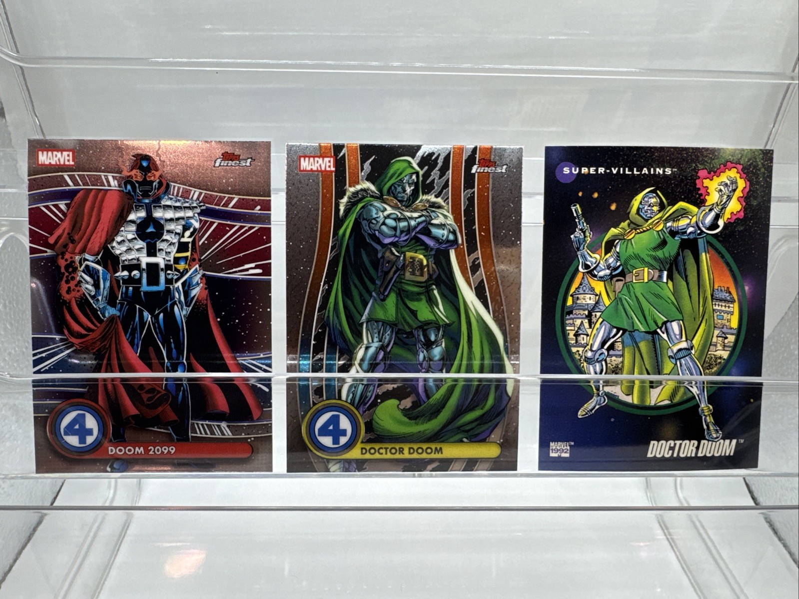 DOCTOR DOOM LOT (3) 2026 TOPPS FINEST & 1992 IMPEL - FRESHLY RIPPED