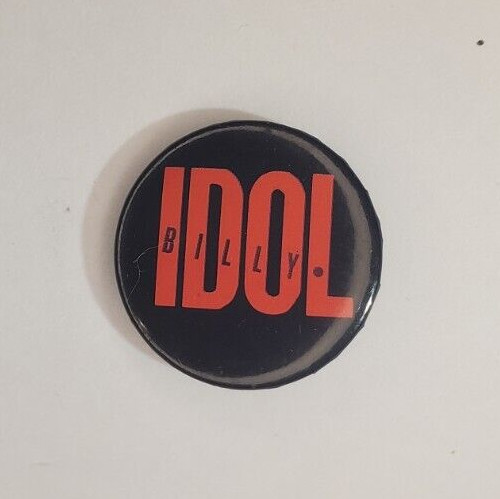 Vintage Billy Idol logo Pinback Button Dated 1983  1.25 Inch  Personalities Inc