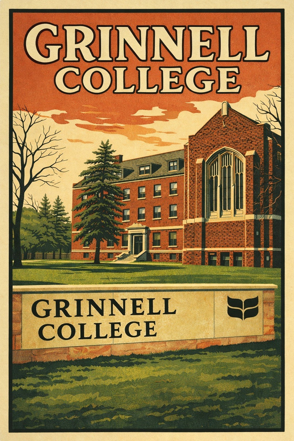 🎓 Grinnell College Poster - 24x36” Premium Matte Paper 200gsm 🎓 Grinnell College Poster - 24x36” Premium Matte Paper 200gsm