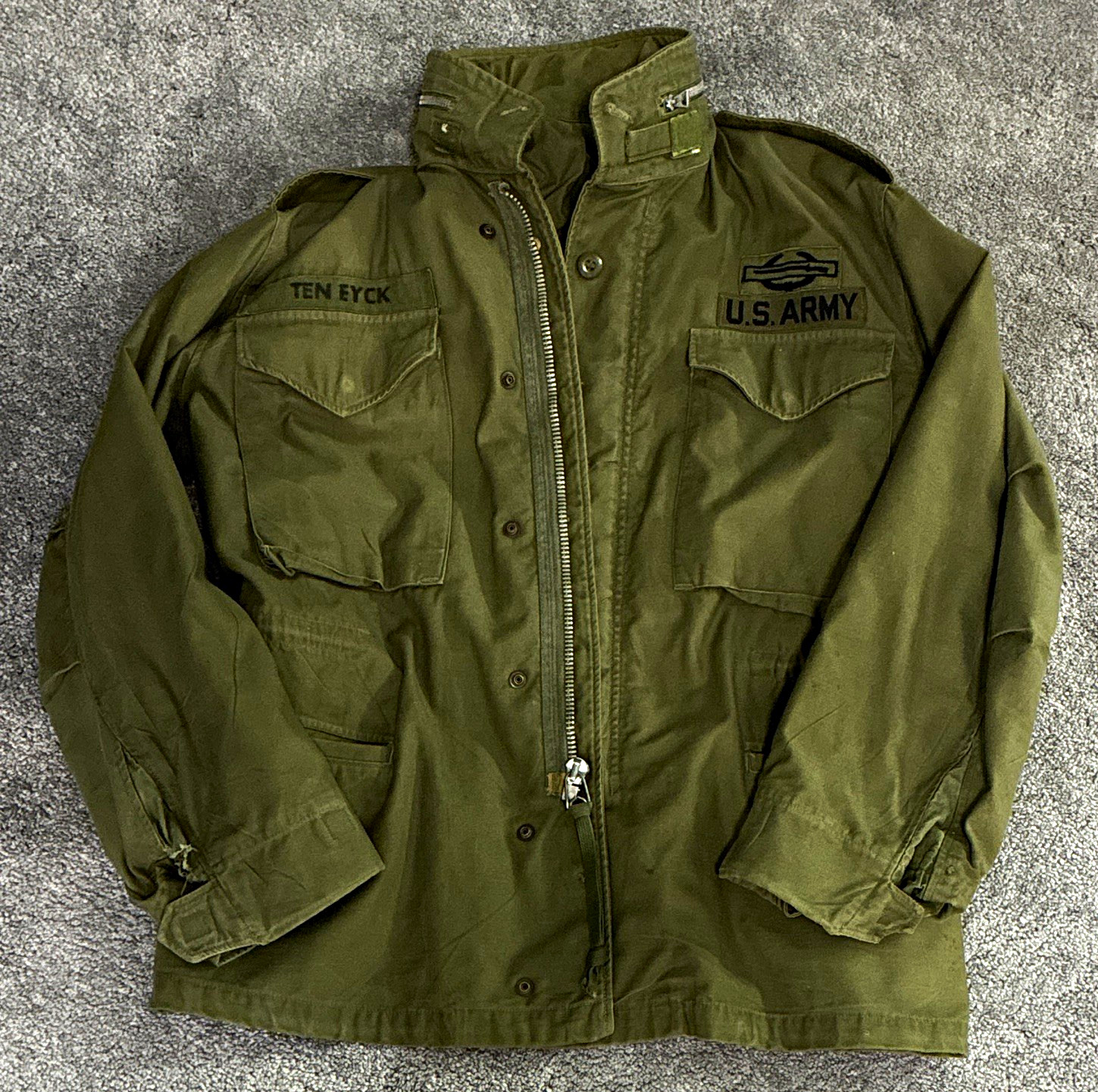 Vintage 1967 Vietnam US Army M-65 Field Jacket Small Regular Aluminum Zip CIB
