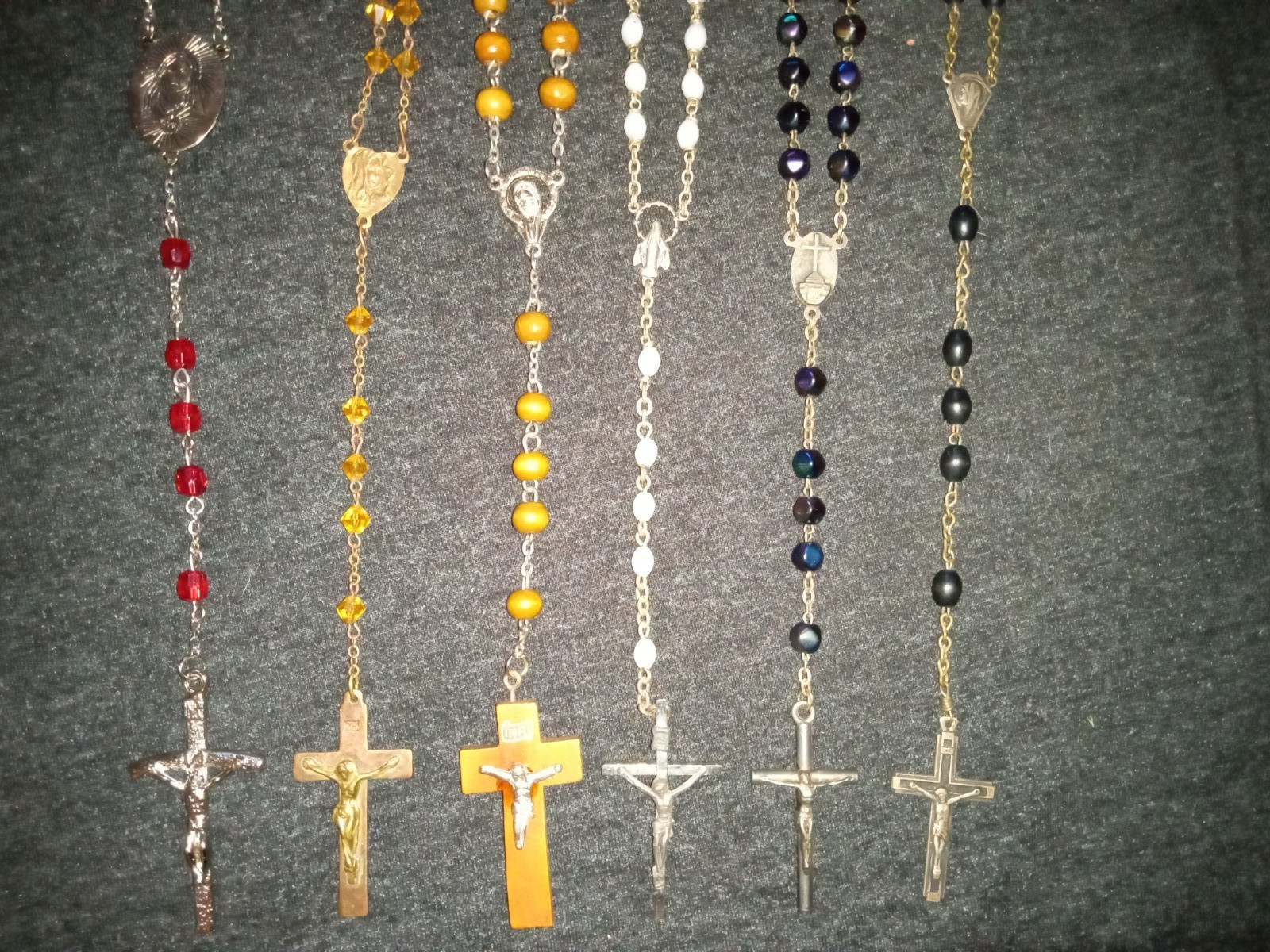 Rosary - lot of 6 - victorian vintage - around the world