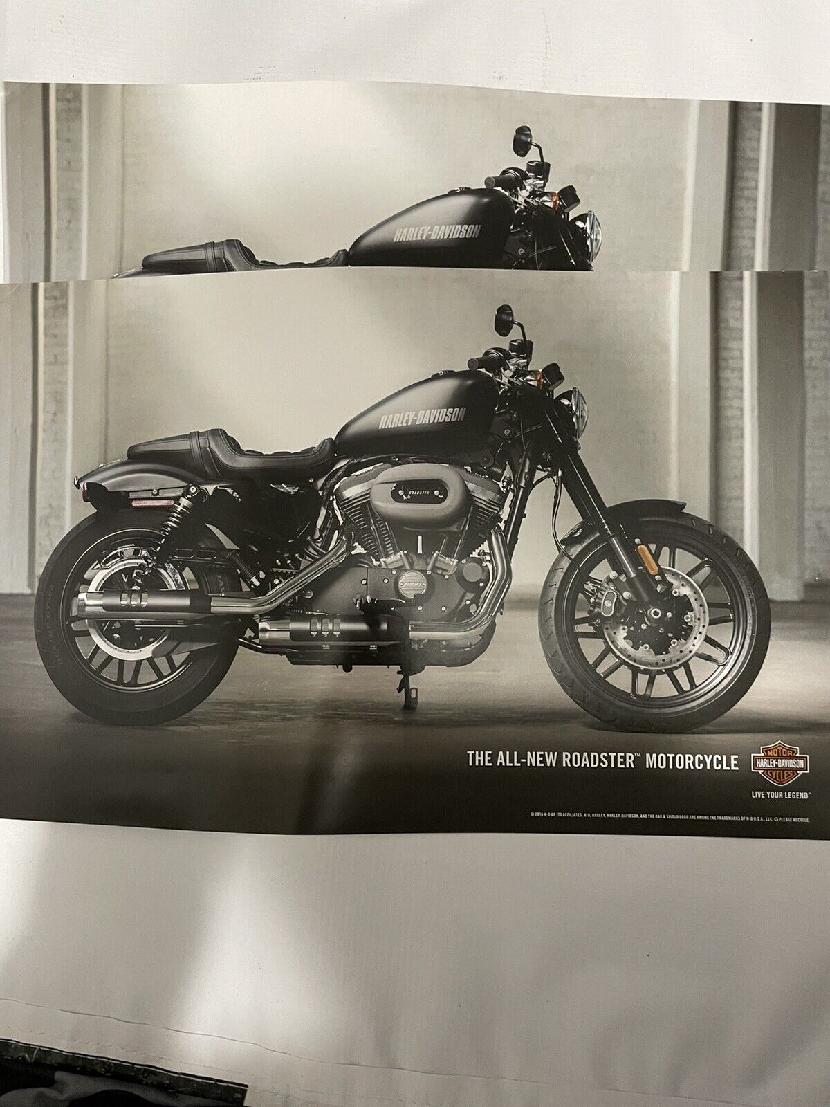 Harley Davidson 2 Roadster Poster New