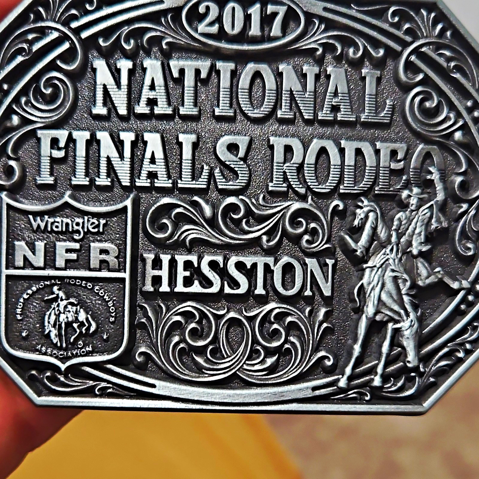 Montana Silversmiths 2017 NFR Hesston Wrangler Limited Collector Belt Buckle