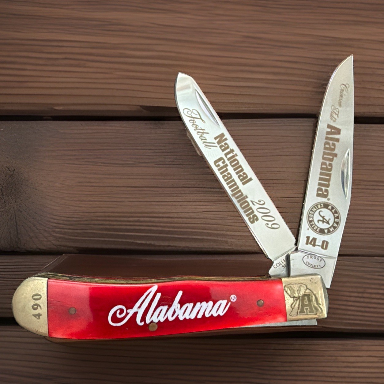 Alabama Crimson Tide Trapper 2-Blade Pocketknife 2009 Champs #490