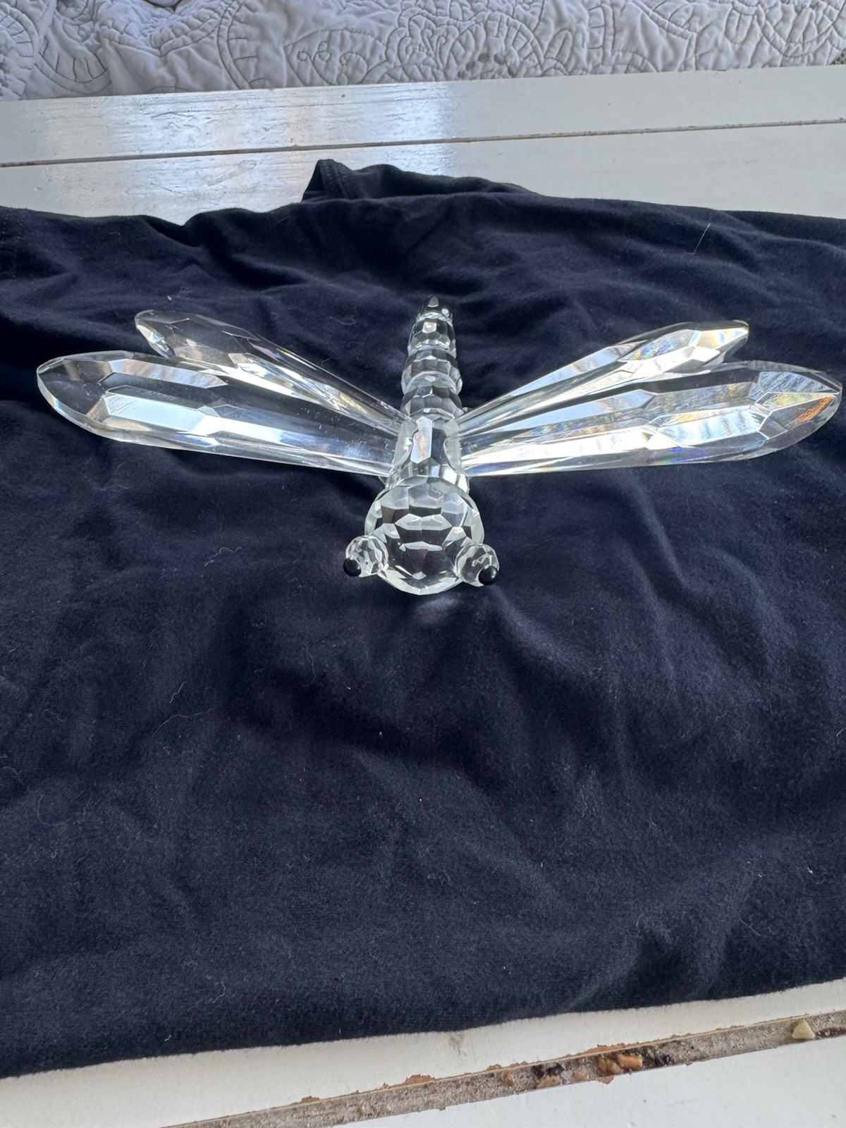 Vintage GODINGER Irish Shanon Crystal Dragonfly Figurine