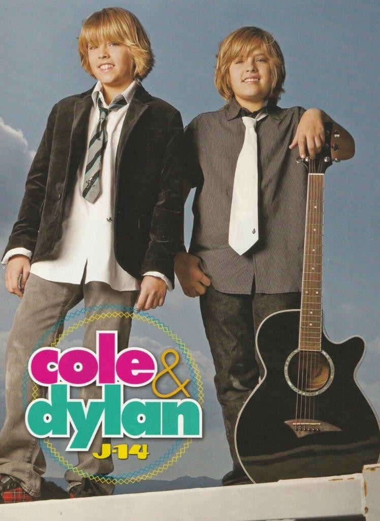 Cole Sprouse Dylan Sprouse Aly and AJ teen magazine pinup clipping J-14 guitars Cole Sprouse Dylan Sprouse Aly and AJ teen magazine pinup clipping J-14 guitars