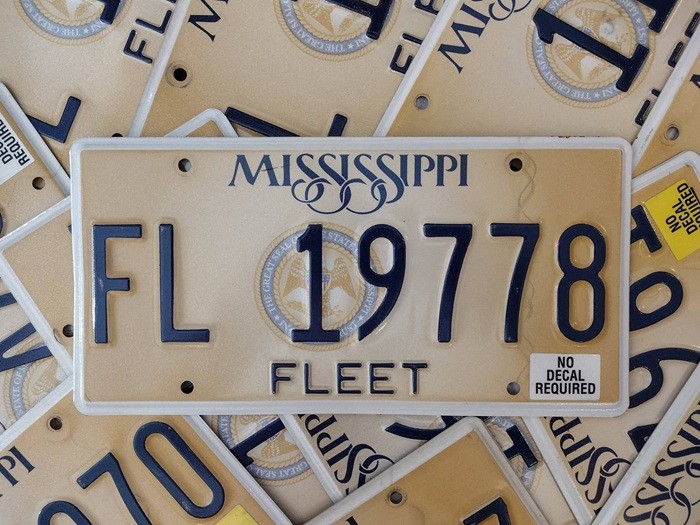 Expired 2020 Mississippi Fleet License Plate Brown State Seal Many Available