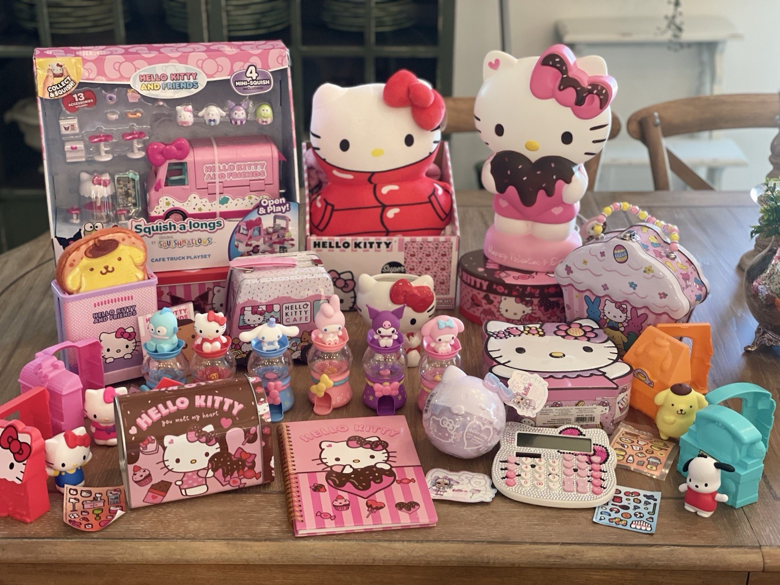 HUGE Hello Kitty Collectible Lot Hot Topic Plush & Blanket, Blow Mold ++++