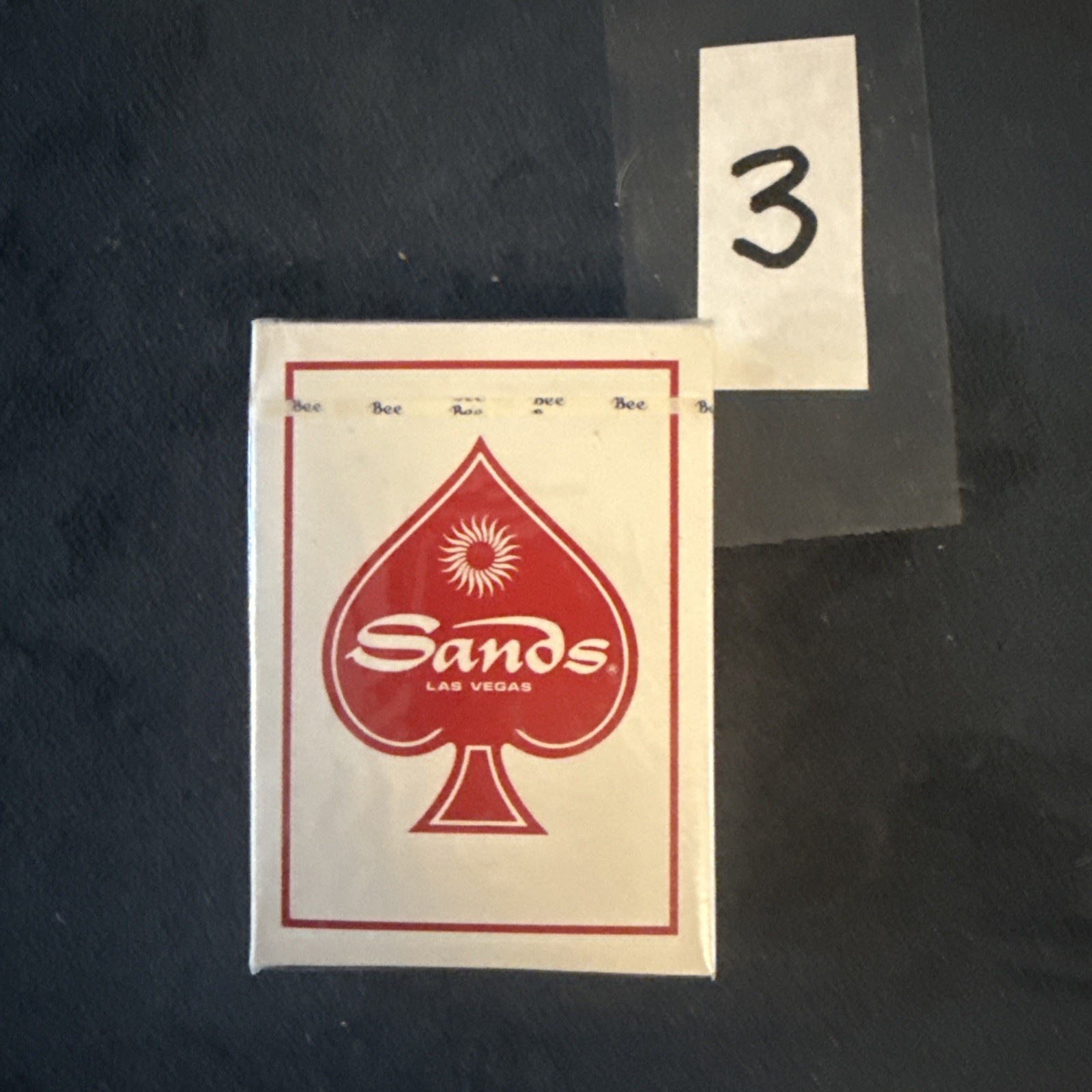 VINTAGE SANDS CASINO  PLAYING CARDS RED 