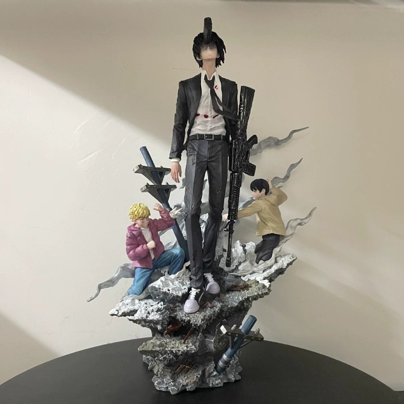 H33CM Chainsaw Man Hayakawa Aki Statue GK Figure Anime Model Collectibles Gift