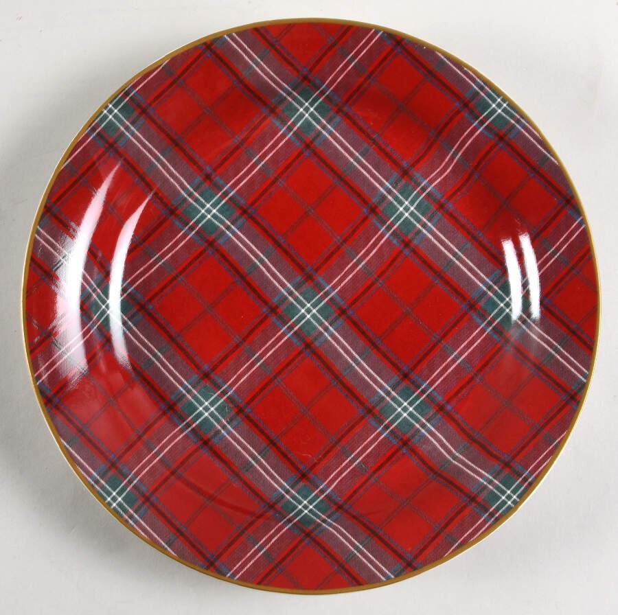 Williams Sonoma Tartan Plaid Salad Plate 10495712