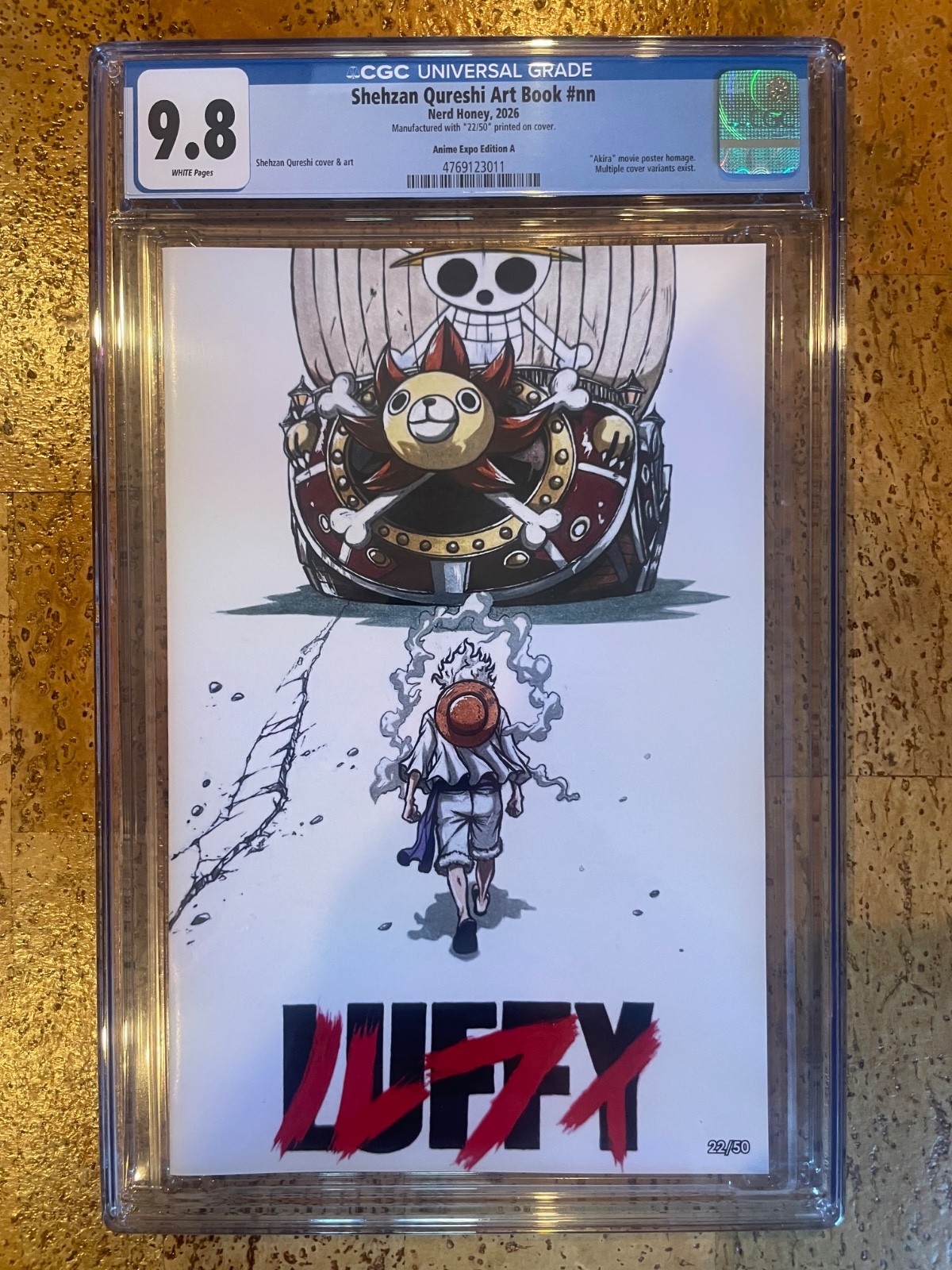 ONE PIECE Luffy: Akira Homage CGC 9.8 **Shehzan Qureshii GEAR 5 VARIANT** 22/50
