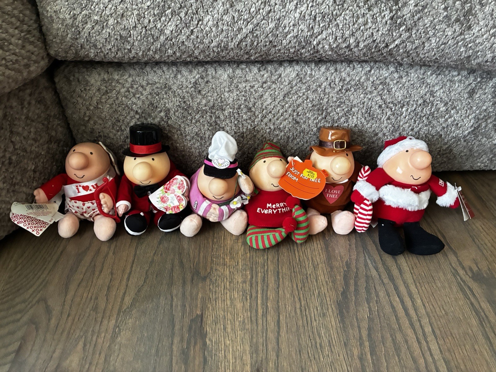 Lot of 6 VTG Ziggy Plush w Tags Valentines Christmas Thanksgiving Lot of 6 VTG Ziggy Plush w Tags Valentines Christmas Thanksgiving