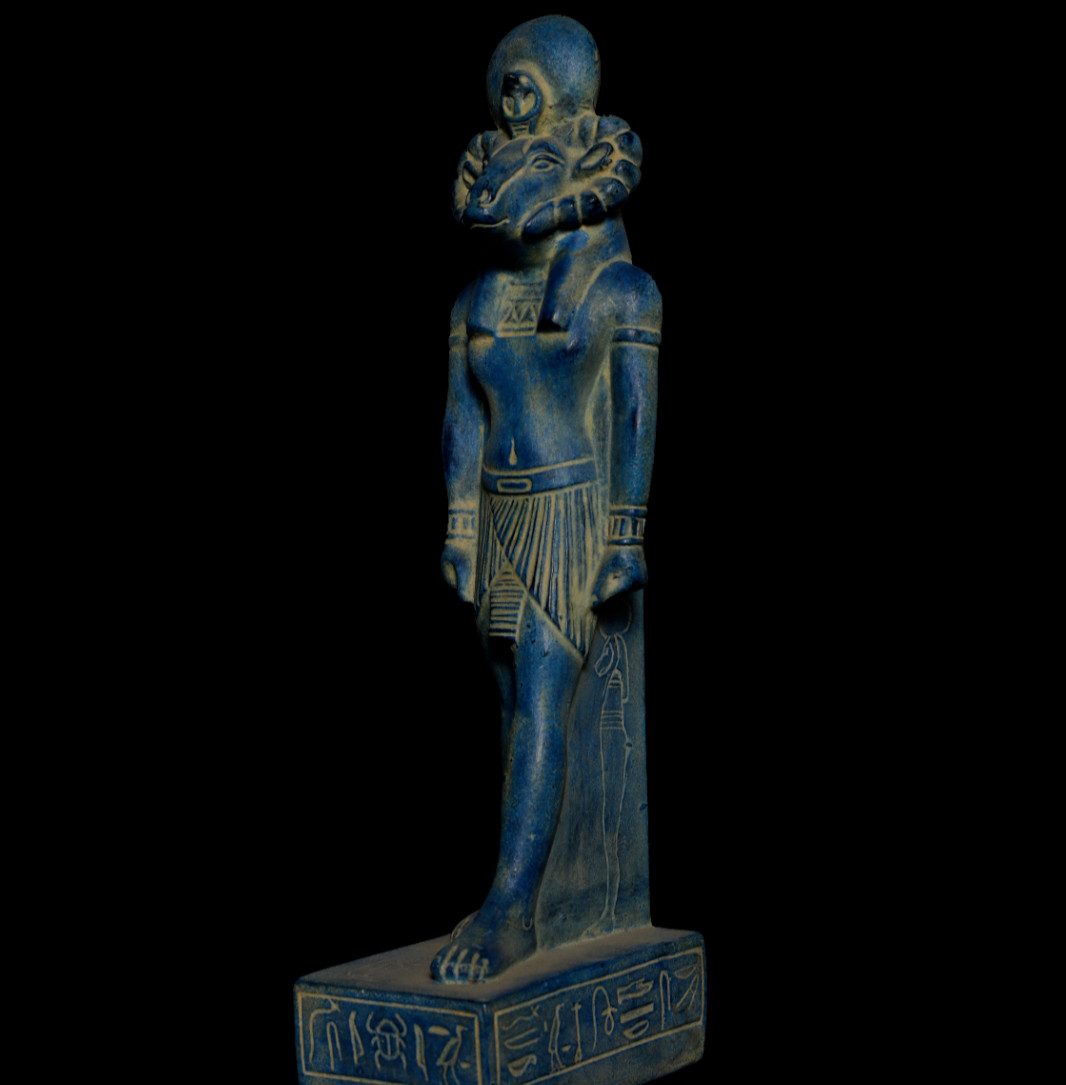 Egyptian Artifacts A Rare Egyptian Pharaonic Statue Of Egyptian God Khnum BC