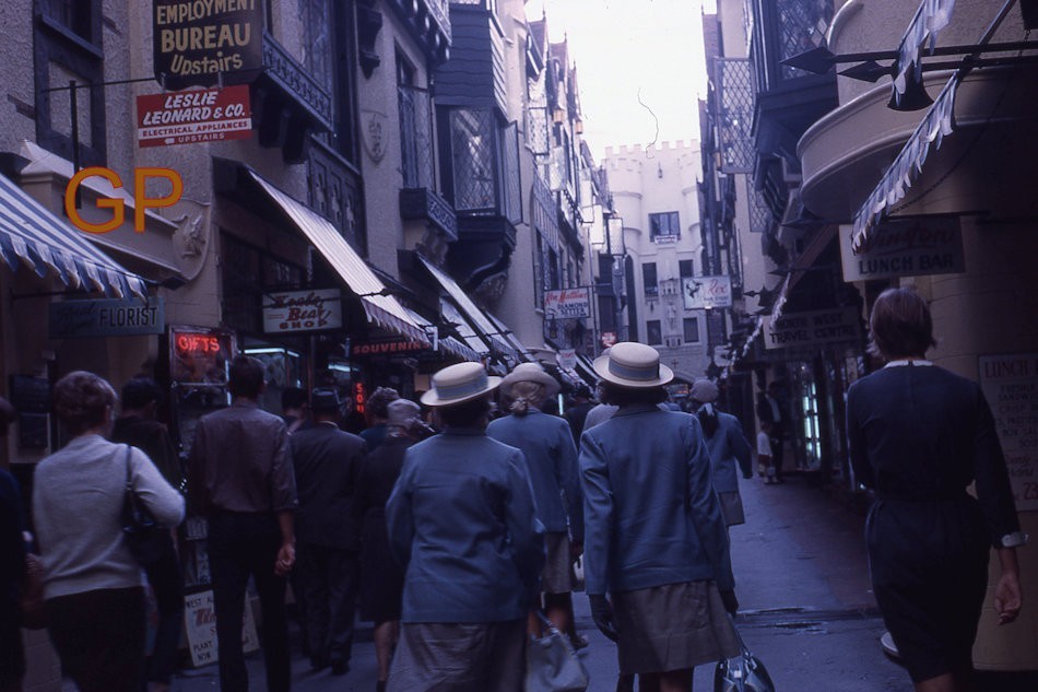 #XX123-hh Old 35mm Slide Photo- Chinatown San Francisco Street Scene- 1967