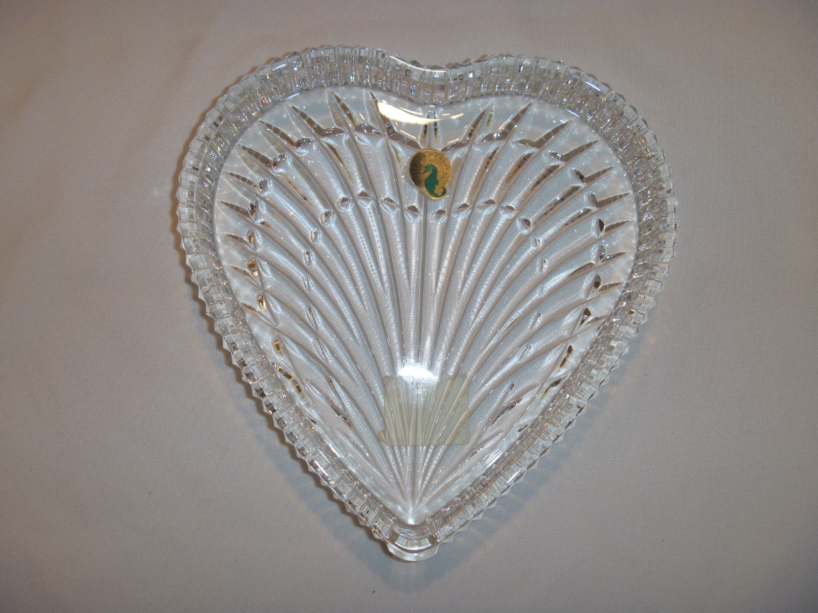 Waterford Crystal Heart Shaped Tray, NIB, Clear, Retired, 3347836200 Waterford Crystal Heart Shaped Tray, NIB, Clear, Retired, 3347836200