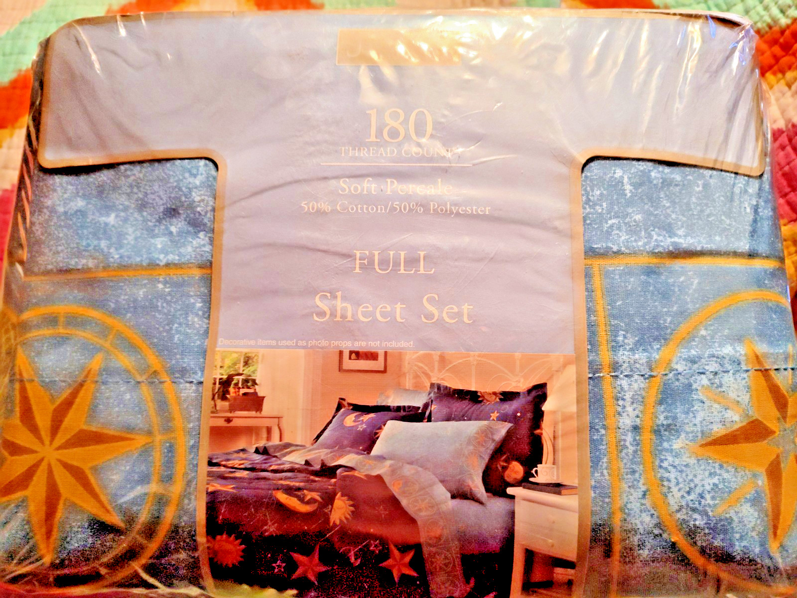 New Vintage JUBILEE Full Sheet Set Celestial Astrology Sun Moon Stars Retro