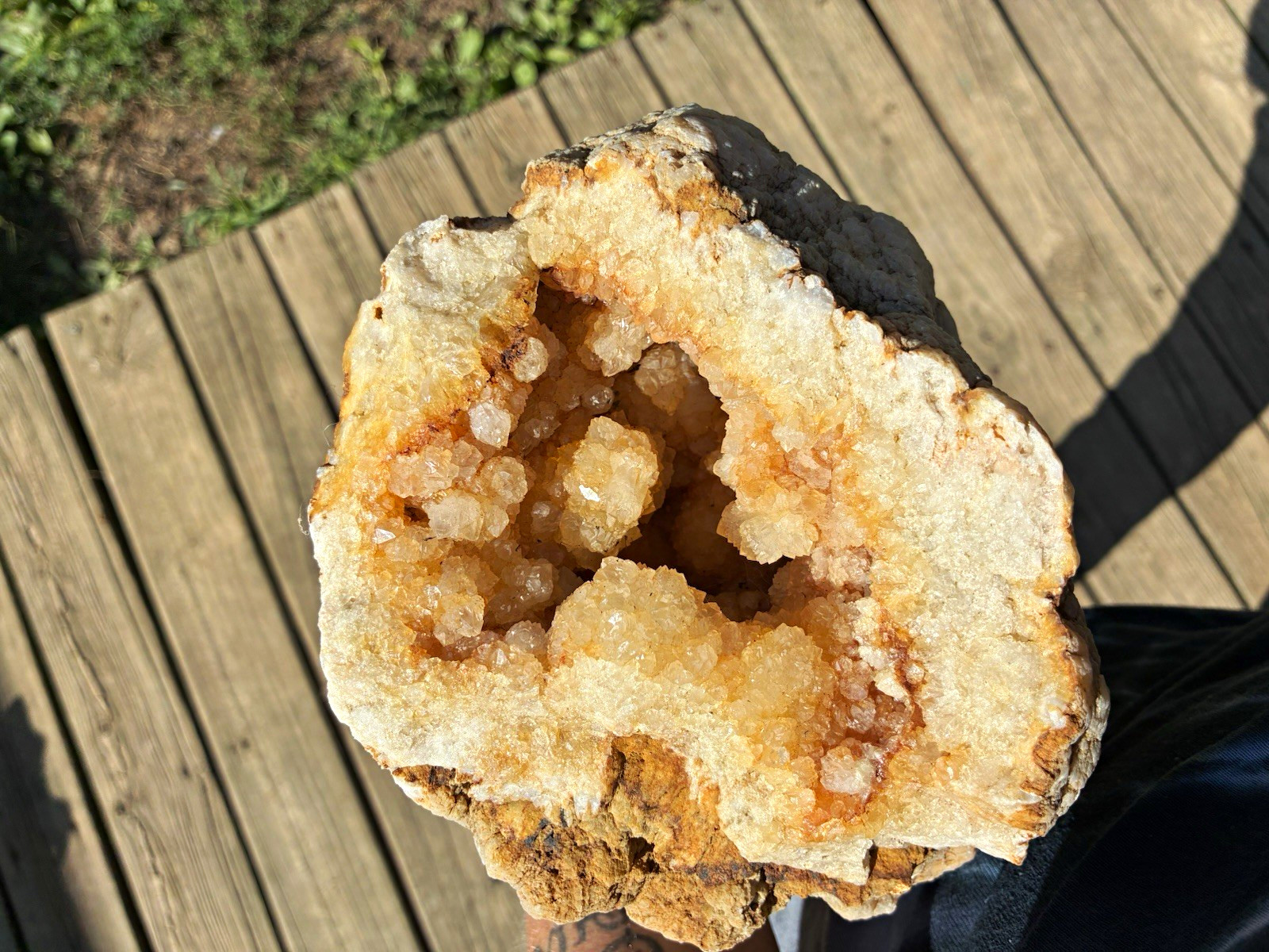 Natural Crystal yellow/orange/white, 8lbs, Indiana geode
