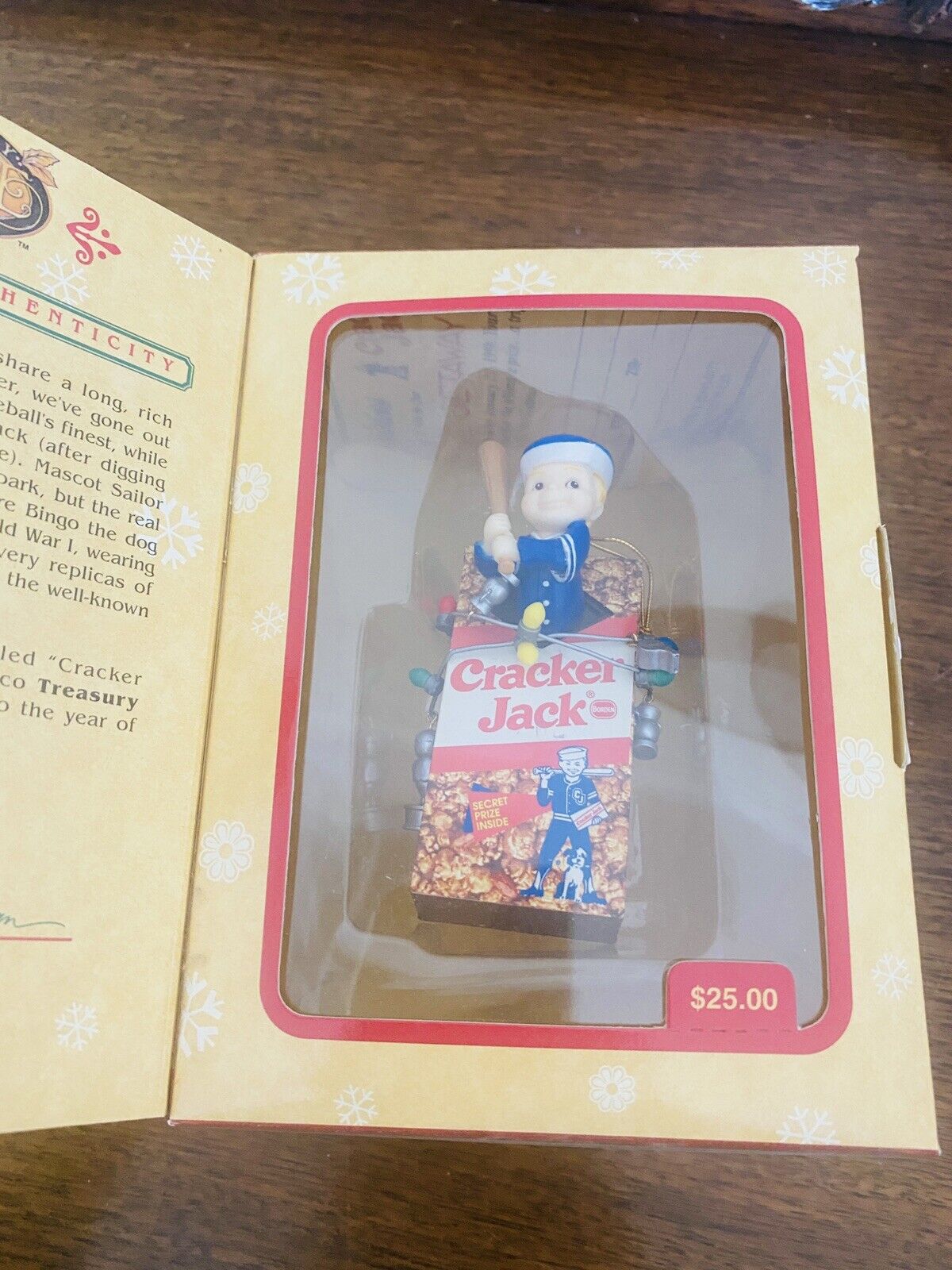 Vintage 1997 Cracker Jack Enesco Christmas Ornament