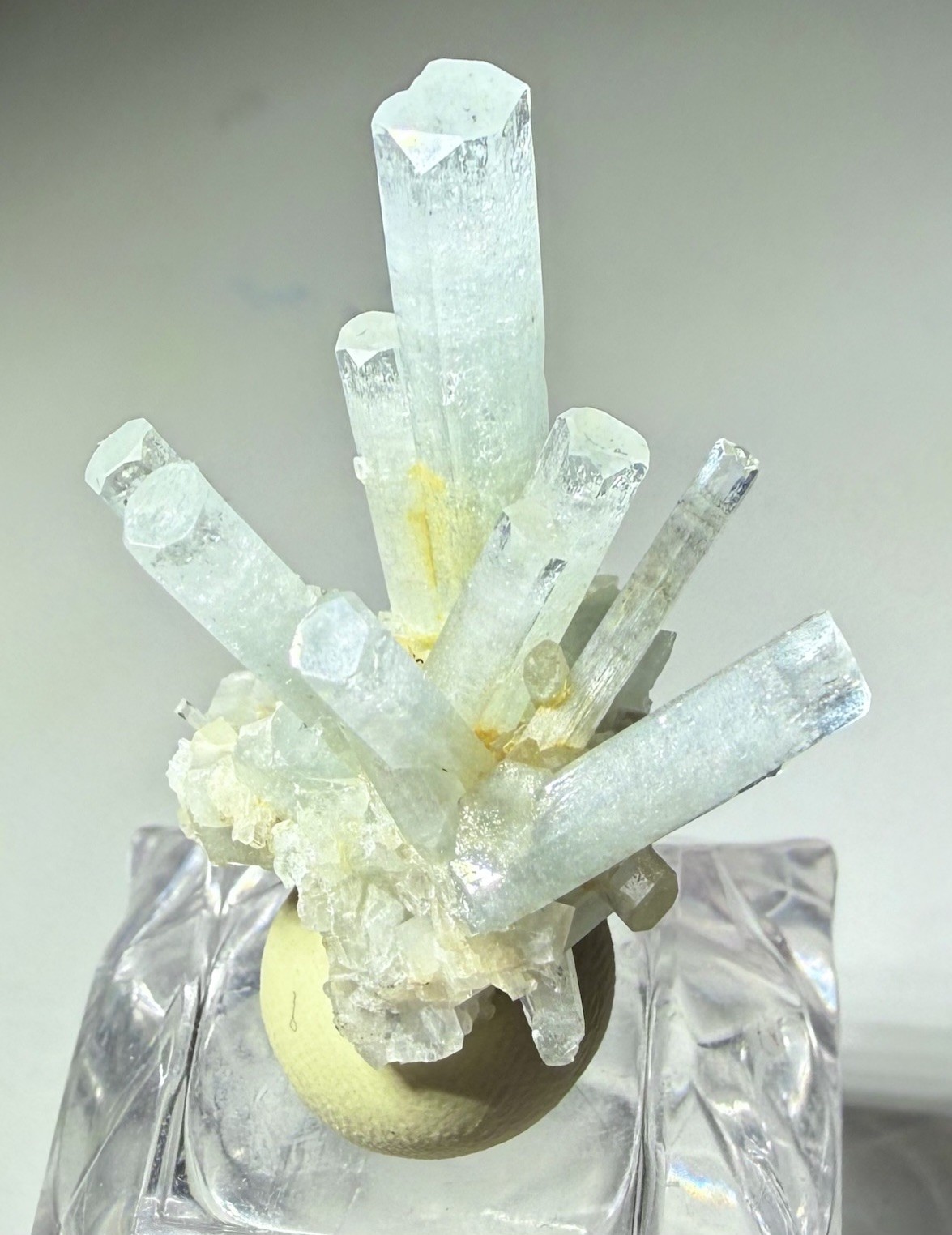 Brilliant Raw Aquamarine Crystal Natural Gem Cluster Matrix Display Specimen