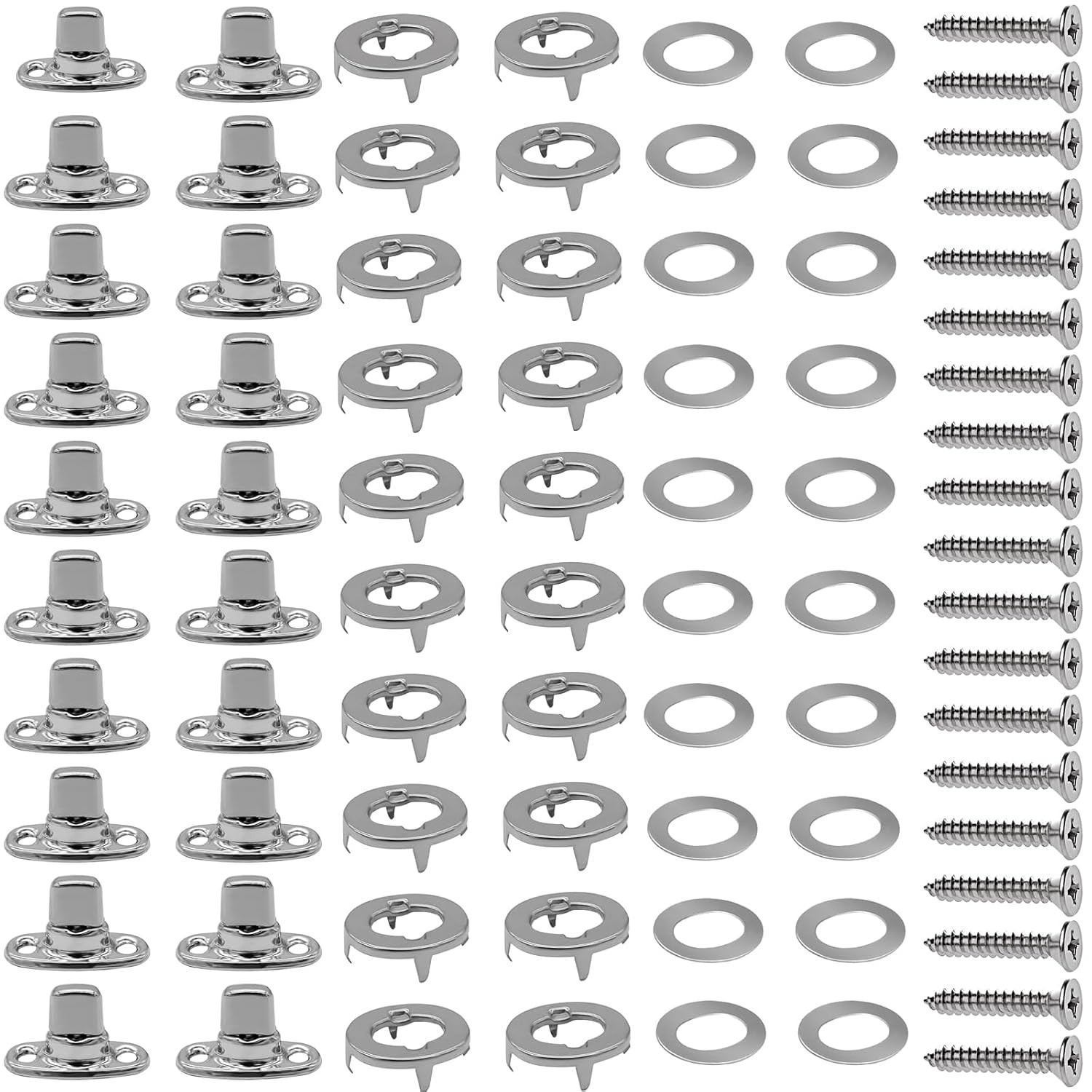 20 Sets Twist Lock Fasteners, Twist Lock Common Sense Fastener 304 Stainless