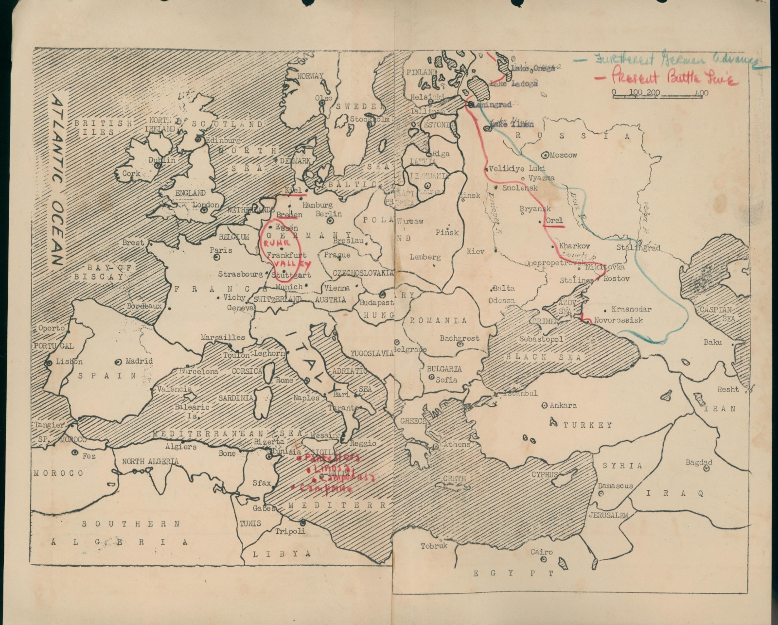 1943 SECRET WWII Intelligence Report Europe Russia Eastern Front Map Combat 1943 SECRET WWII Intelligence Report Europe Russia Eastern Front Map Combat