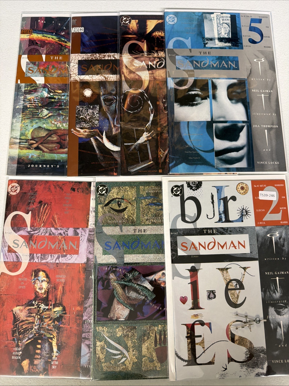 SANDMAN #42 43 44 45 46 47 48 1989 Lot Run Set DC Comics GAIMAN 1st Print VF *S2