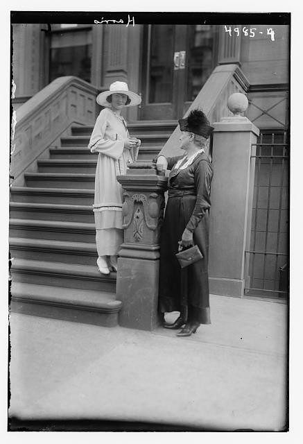 Photo:Marion Harris on Steps with Woman Vintage Photograph 1915-1920