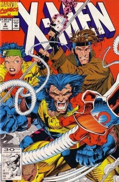 X-Men (1991) #4 1st Appearance Omega Red (Arkady Rossovich) FN/VF Stock Image