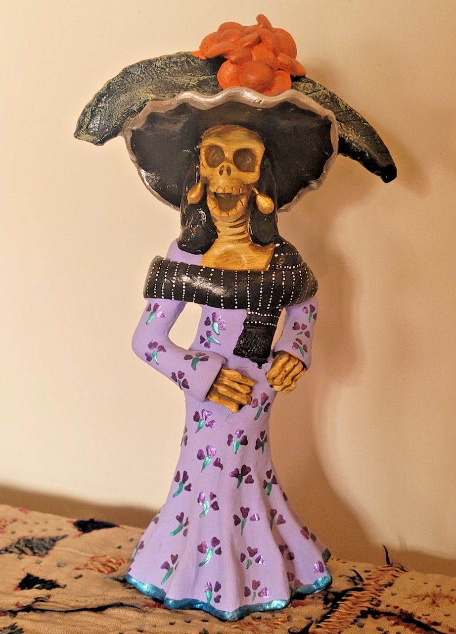 Aguilar Day of Dead Catrina Concepcion Josefina Oaxaca Mexico Lavender Dress