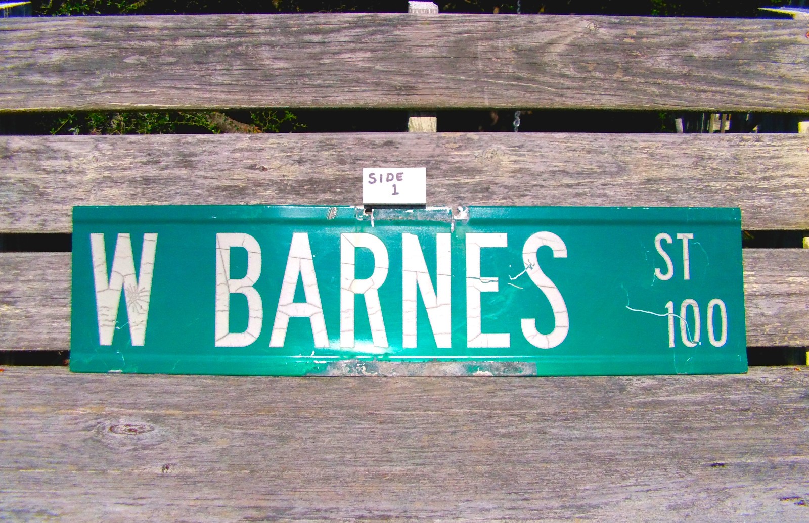 Authentic Vintage OBX 2 Sided Aluminum Street Sign:
