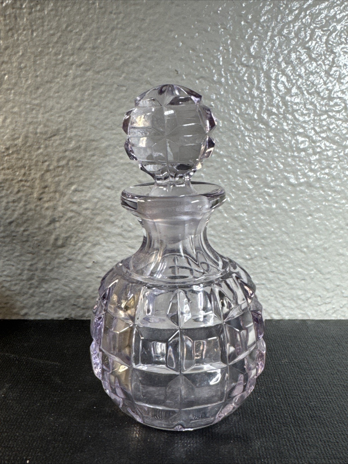 Vintage EAPG DUNCAN & MILLER perfume bottle Rare SUN PURPLED GLASS W/STOPPER
