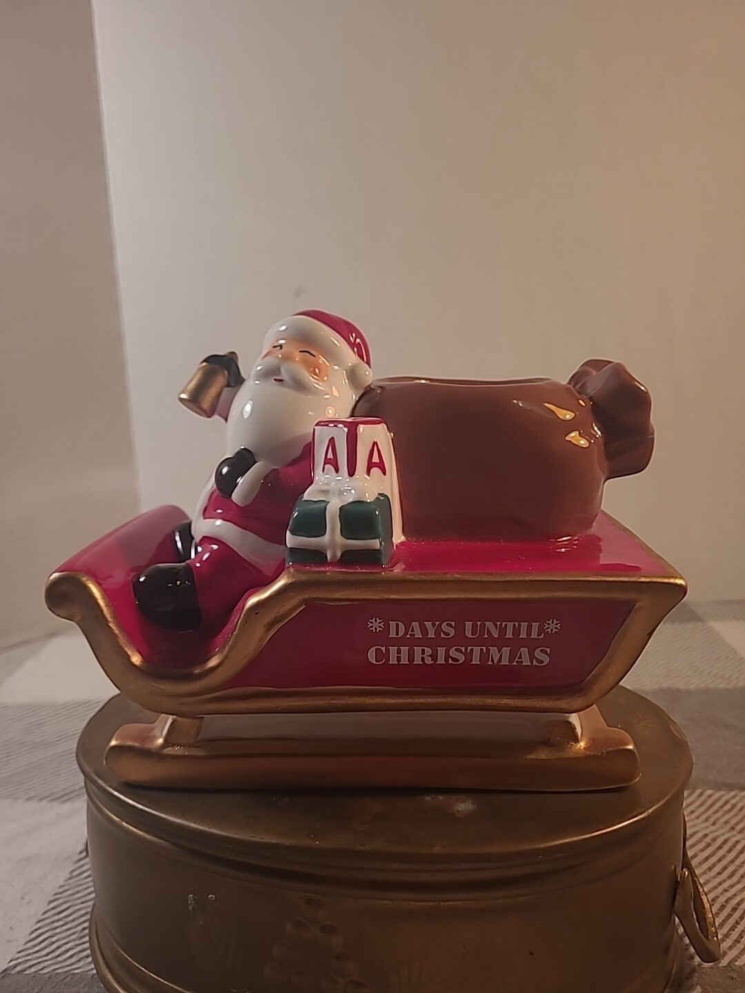 Retired Yankee Candle Ceramic Countdown Votive( No Number Blocks