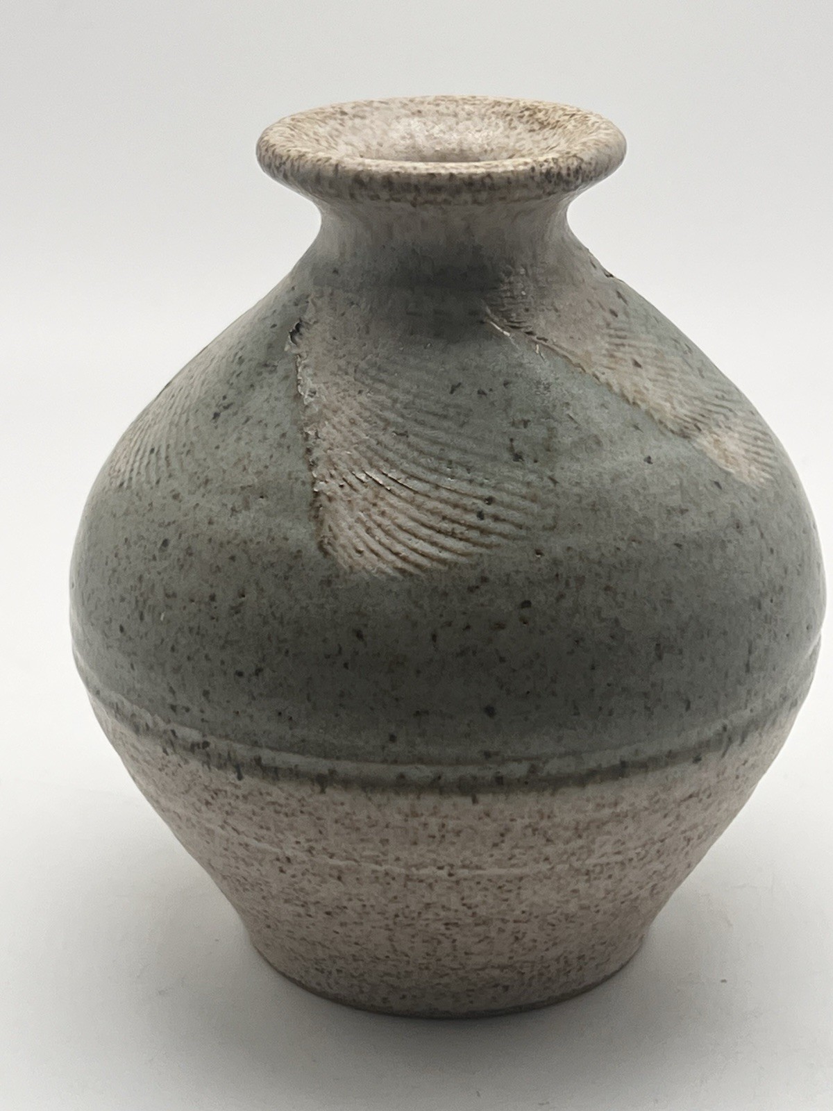 Vintage Tom Seelos Signed Studio Art Pottery Vase Hand Thrown Stoneware
