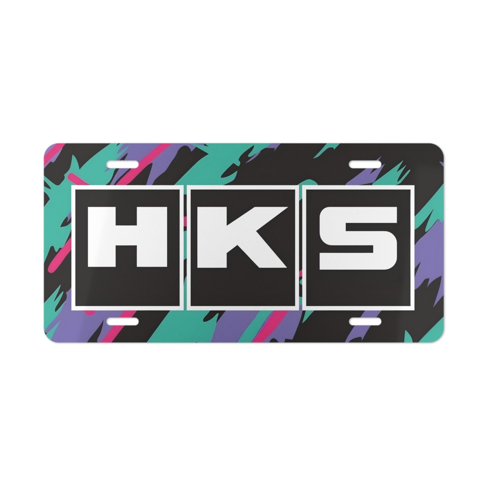Retro Style HKS JDM Front Vanity License Plate