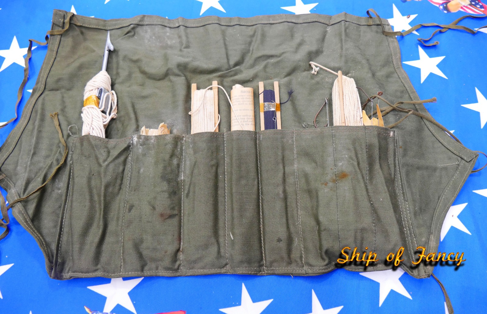 WWII US Survival Fishing Kit, Model  AN-6522-1,Original & Scarce