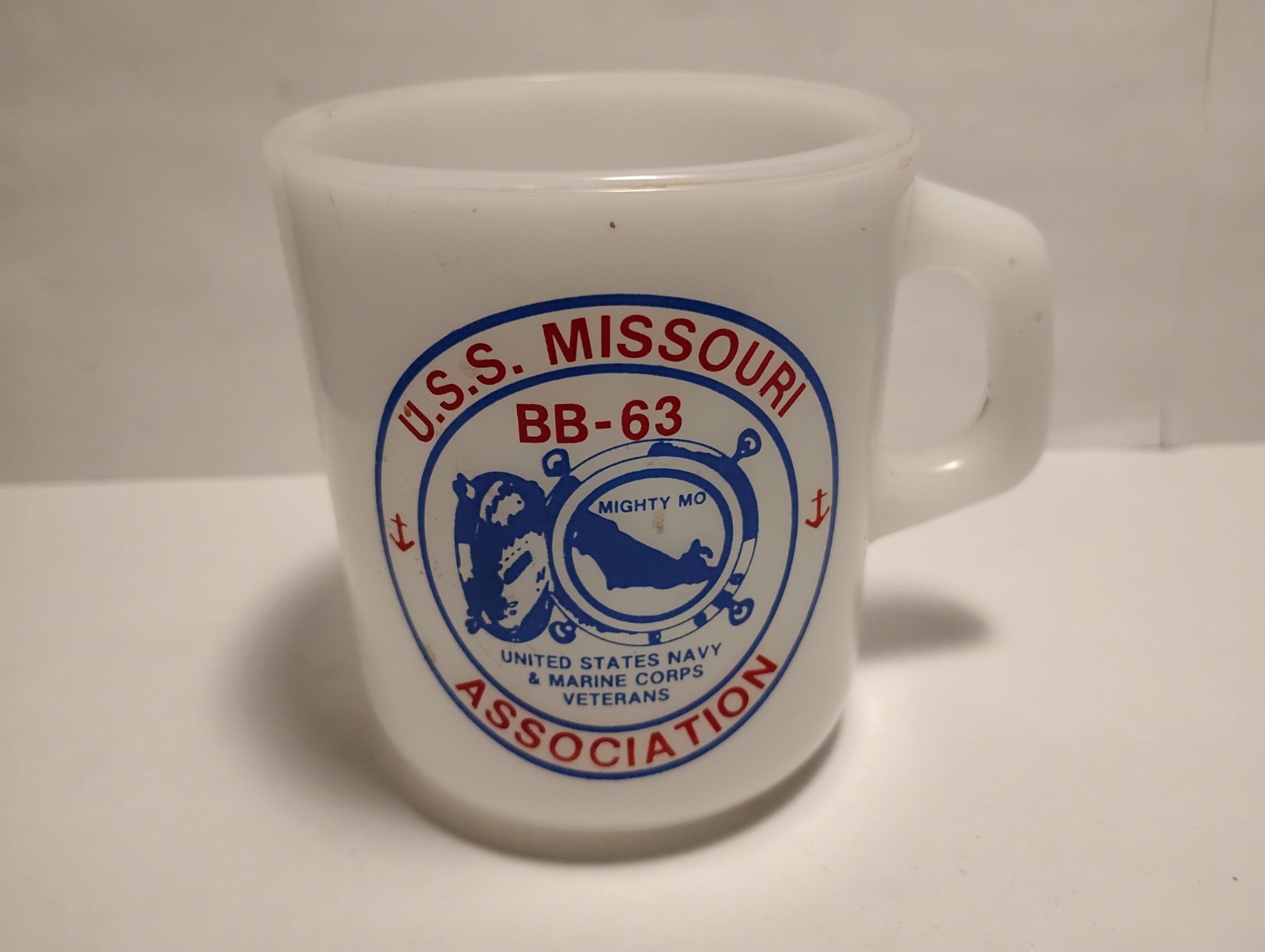 Vintage USS Missouri BB-63 Association Coffee Mug Cup, US Navy Vintage USS Missouri BB-63 Association Coffee Mug Cup, US Navy