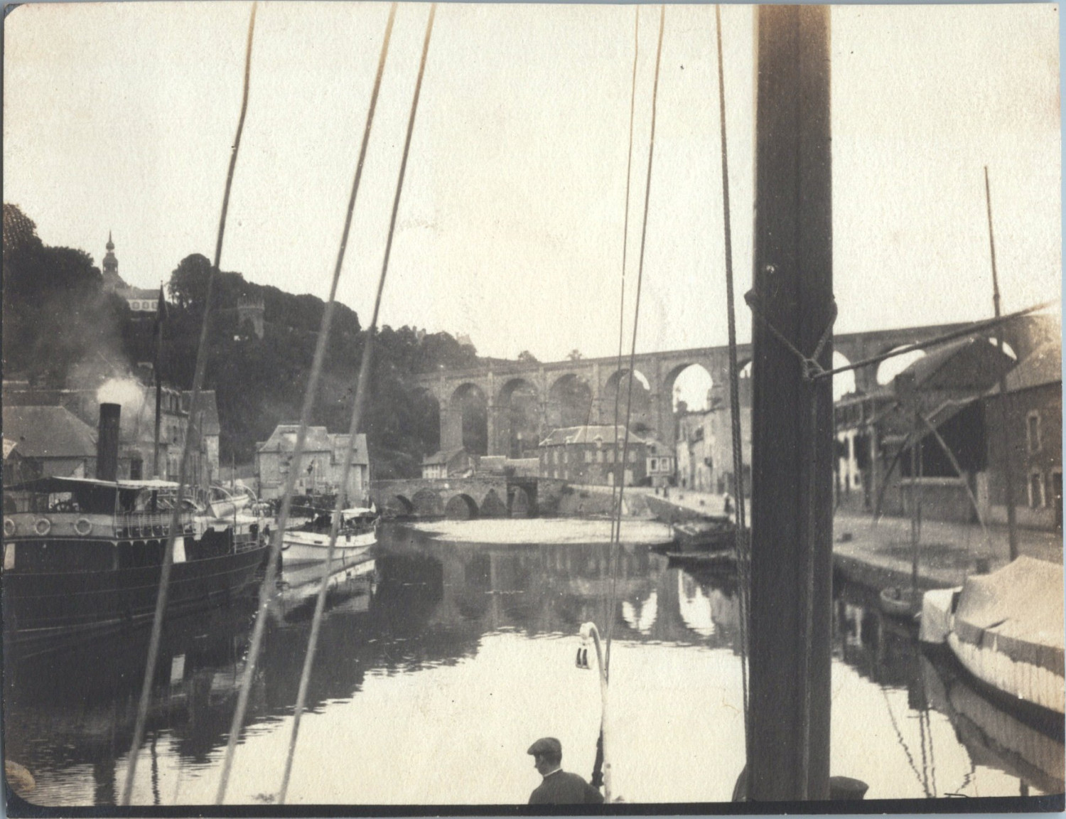 France, Dinan, la Rance et Ancien Aqueduct, vintage print, ca.1900 vintage print France, Dinan, la Rance et Ancien Aqueduct, vintage print, ca.1900 vintage print