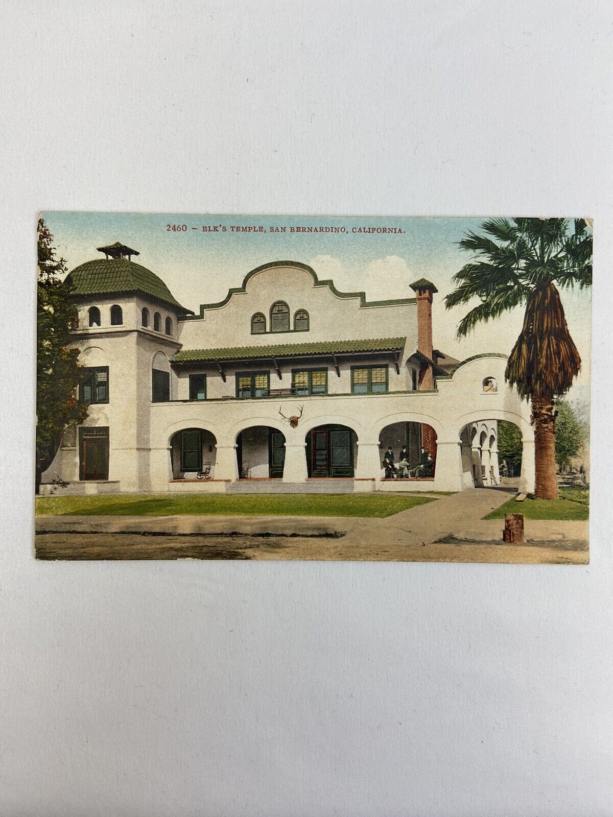 Vintage Elks Temple San Bernardino California Circa 1910 postcard