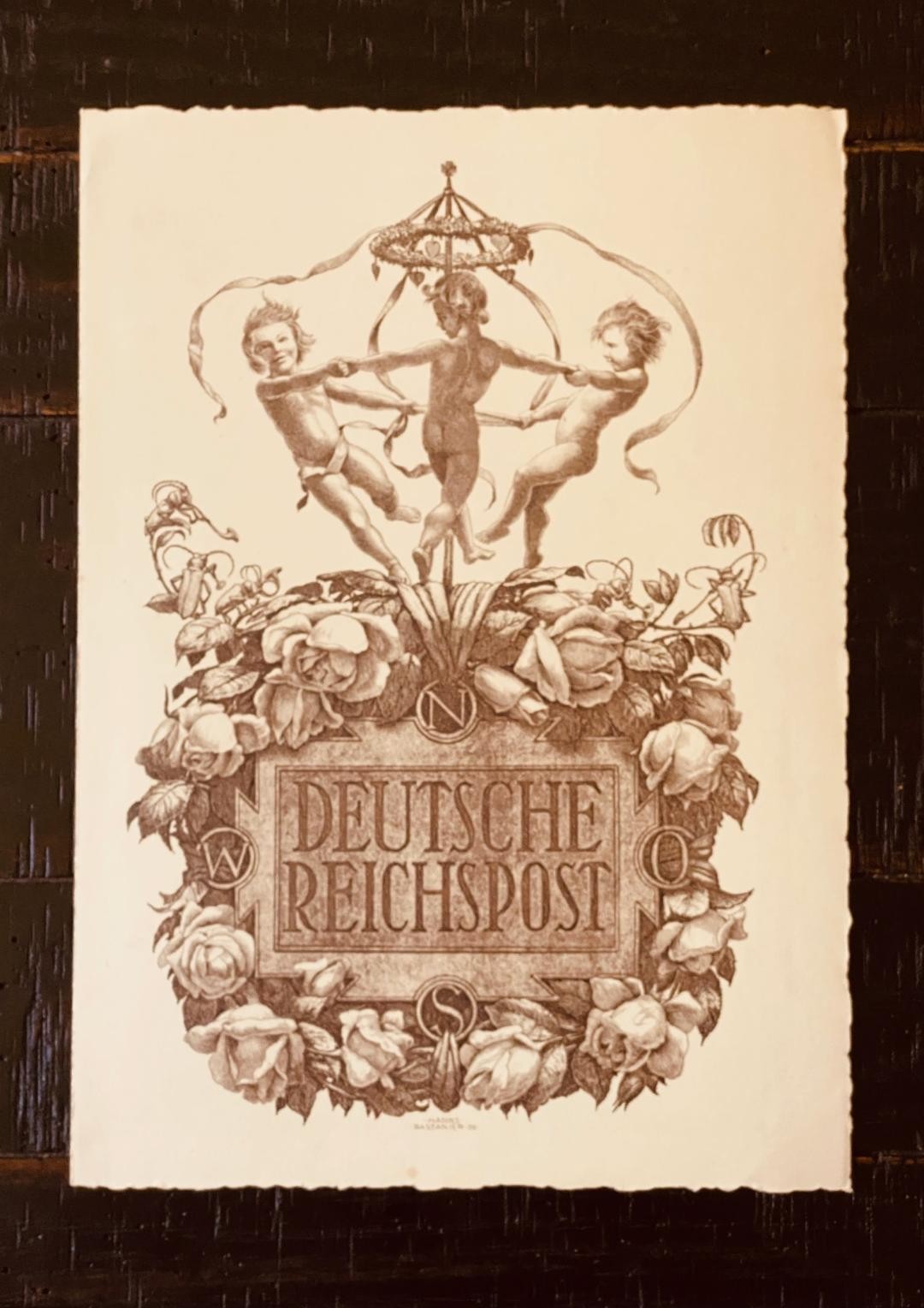 1937 Hamburg Germany Telegram Reichspost Sheet cover MINT