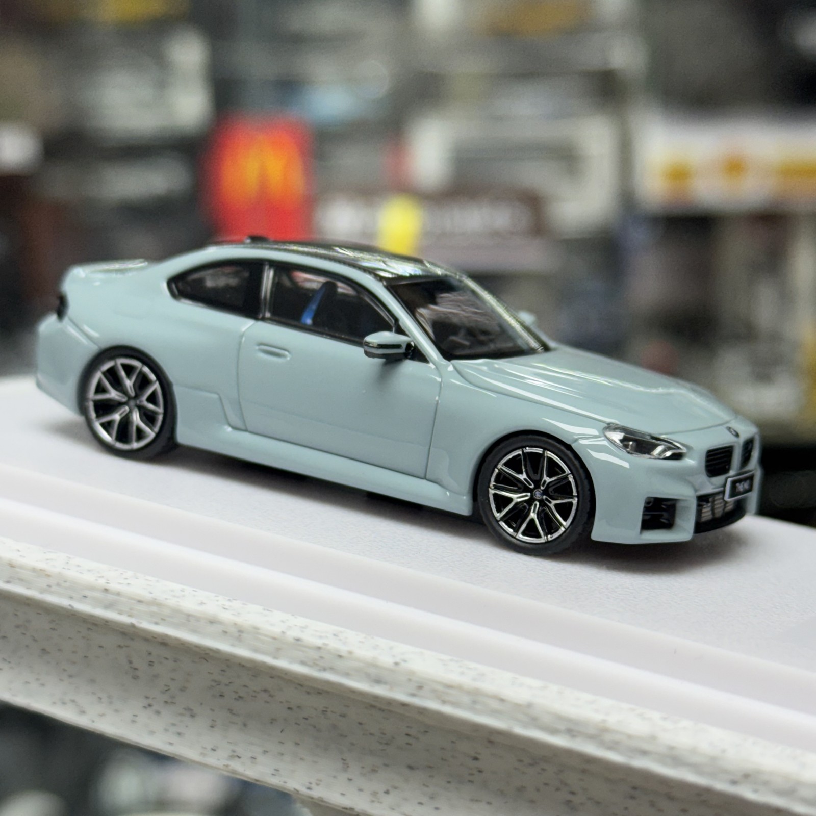 1:64 M2 G87 Grey - Diecast Rare Micro Mini Diorama Collectible Model