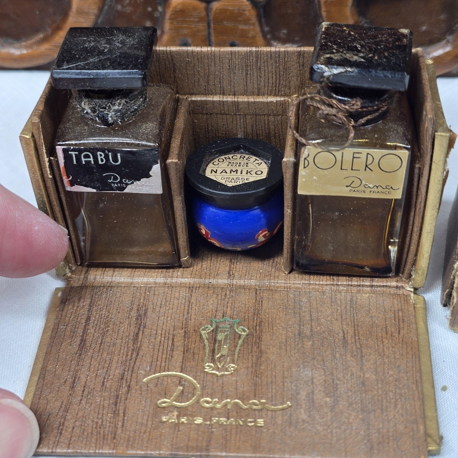 Vintage Dana Tabu Bolero Namiko Mini Womens Perfume Gift Set France Box