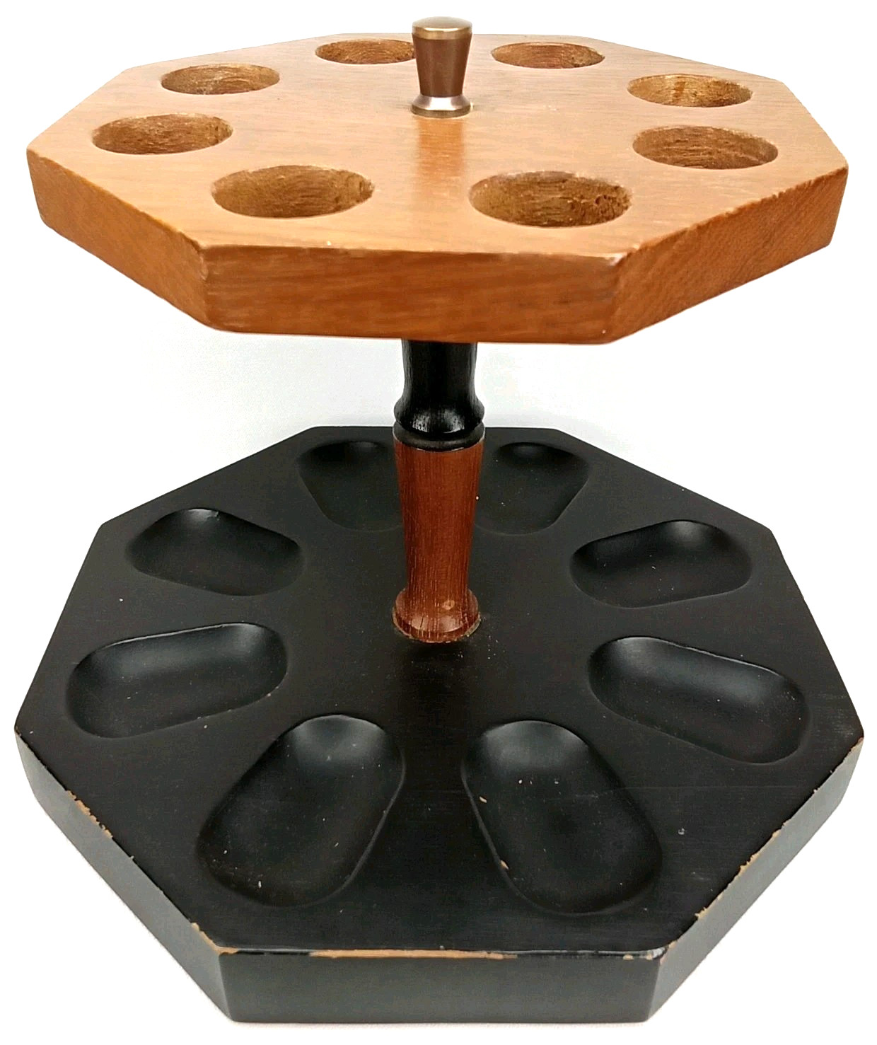 Swank Wood Tobacco Pipe Rack With Original Sticker Made In Japan Vintage 1950s