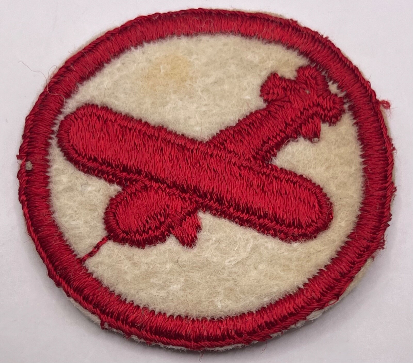 RARE SALTY ORIGINAL WW2 US ARMY FIRST AIRBORNE TASK FORCE GLIDER CAP FELT PATCH